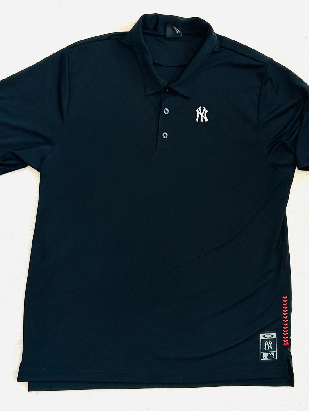 OAKLEY MLB New York Yankees Collaboration Polo Shirt Mens XXL Black Baseball